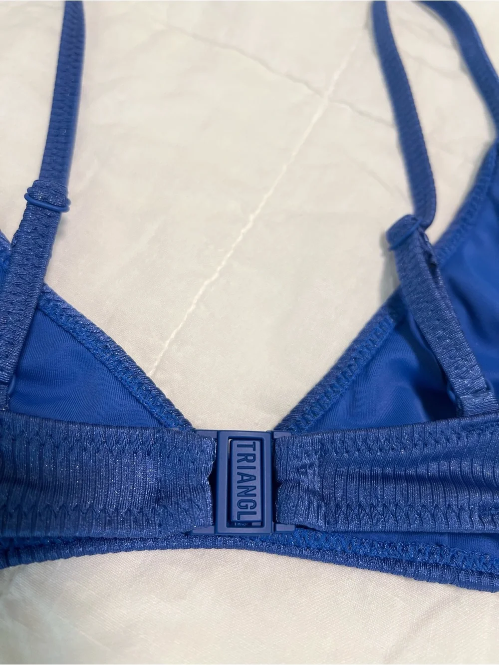 TRIANGL // Sparkle Blue Bikini Set with Matching Zip Pouch